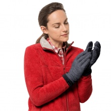 Jack Wolfskin Fleecehandschuhe Chilly Walk Glove - touchscreenfreundlich, warm - ebonygrau Damen